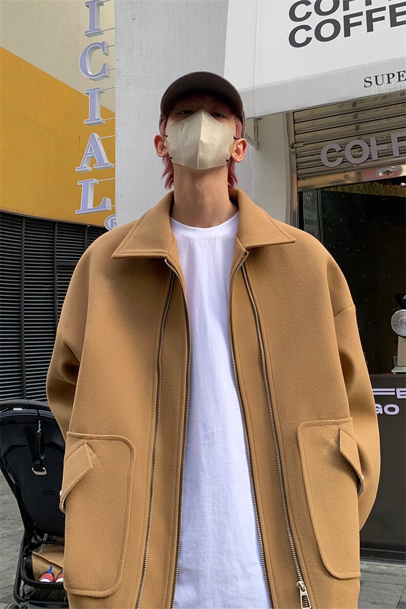 男装夹克2026秋冬季新款呢料毛呢大衣男生外套XZ514-2-F628-P120,男装夹克,星座514-2(原B239)