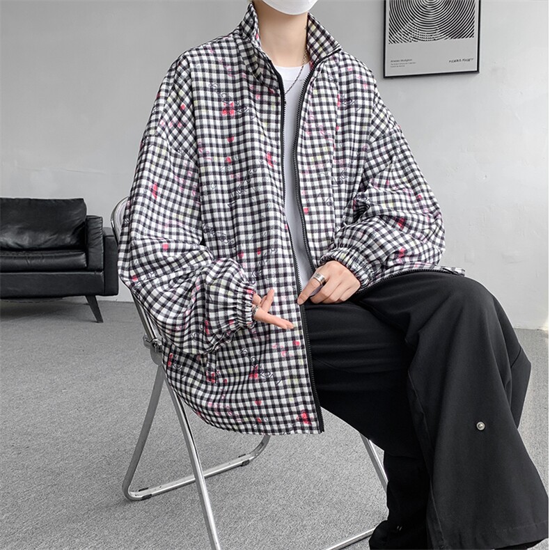 已下单JK10068-特批55秋季大码灯芯印花高品质夹克外套宽松上衣,男装夹克,电商A059
