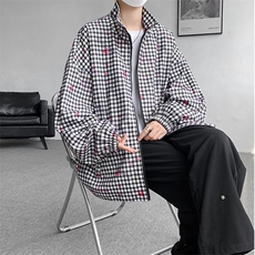 已下单JK10068-特批55秋季大码灯芯印花高品质夹克外套宽松上衣，男装夹克，电商A059
