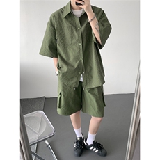 TZ25116-P52特批-控88大码工装机能套装速干两件套，男装休闲套装，电商D232