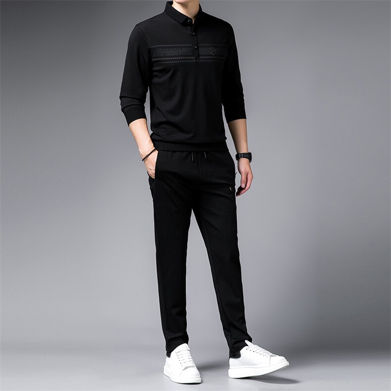 SA9672-2钱塘2020-2简约新款百搭厚款中年男士商务套装P152,男装休闲套装,钱塘207-2