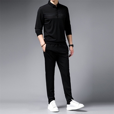 SA9672-2钱塘2020-2简约新款百搭厚款中年男士商务套装P152，男装休闲套装，钱塘207-2