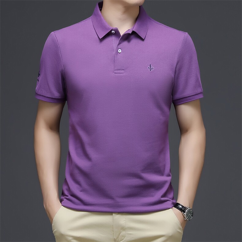 短袖T恤男士潮流夏季2023新款潮牌男装翻领polo衫半袖夏装衣服,男装T恤,电商B212（原钱塘6029）