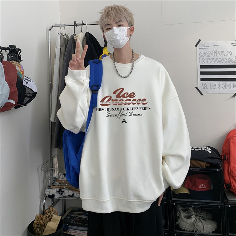 特P25控48秋冬新款男士圆领卫衣宽松休闲日常百搭上衣WQ2428,男装卫衣,电商B370