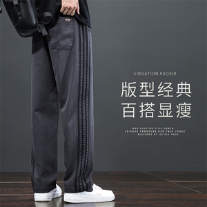 休闲裤男士秋冬季直筒宽松阔腿加厚工装长裤子Z2354-P45/加绒P55图片