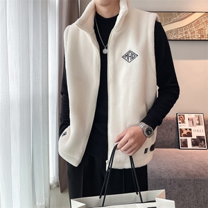 2024冬季加厚羊羔毛立领棉马甲背心外套男M505-p110控165图片