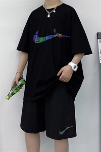 夏季运动套装男休闲宽松潮牌时尚韩版潮流短裤A161-2-TZ04-P50图片