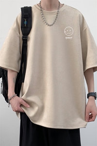 麂皮绒短袖t恤男大码半袖男 JD82072-P25图片