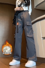 特批P45无差价冬cleanfit休闲冲锋裤男机能风自带腰带K1229J加绒，男装休闲裤，电商A001-1