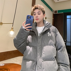 100聚酯字母冬季纯色棉衣棉服外套男XMY2312特P95控158，男装棉衣，电商B370