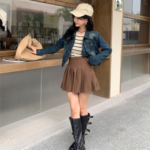 美式复古炸街设计感做旧蓝牛仔外套女2024高级百搭休闲短夹克上衣图片