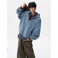 8XL-M美式复古撞色连帽水洗夹克男高级感做旧情侣外套JK1327P88，男装夹克，电商D206-1