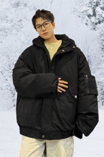 棉服男冬季新款港风宽松连帽棉衣MF9006-P90，男装棉衣，星座214-3