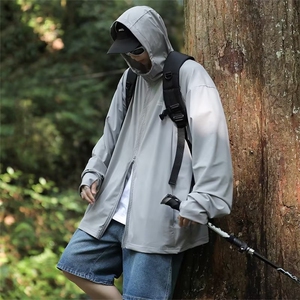 情侣防晒衣夏薄款连帽衣服潮牌日系户外防紫外线外套男W4913-P36图片