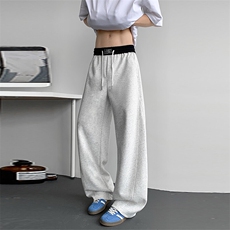 休闲裤男秋季新款港风宽松高品质华棉复合牛奶丝长裤K8558-特P40，男装休闲裤，星座214-9