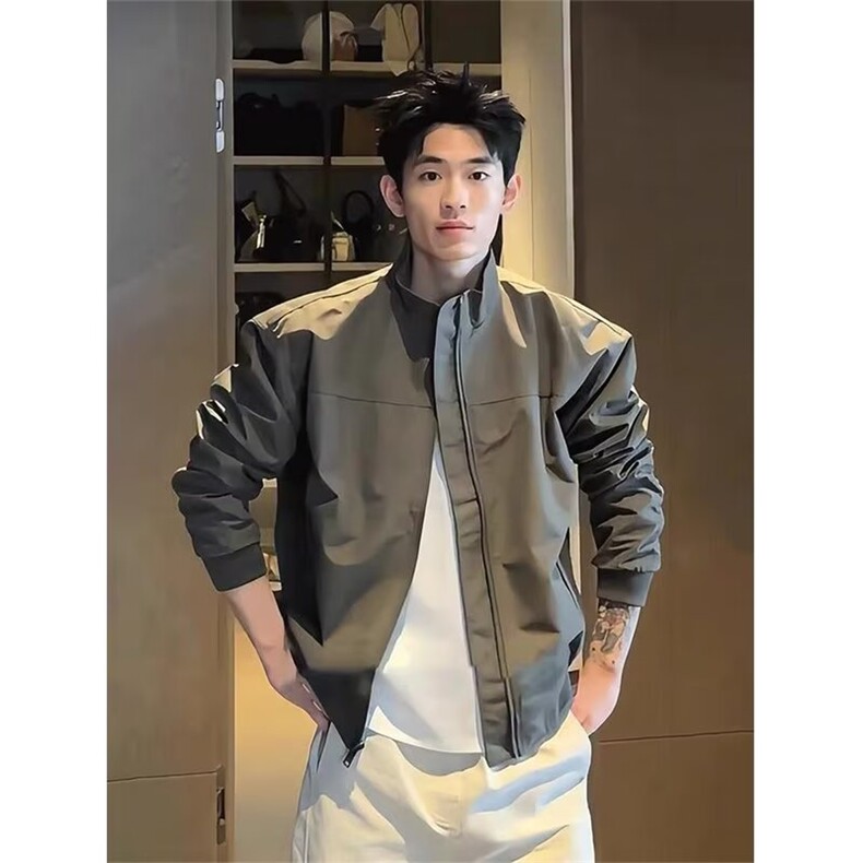 文艺百搭慵懒气质时尚夹克日系新款潮流简约外套513AJK2425P55,男装夹克,星座513A
