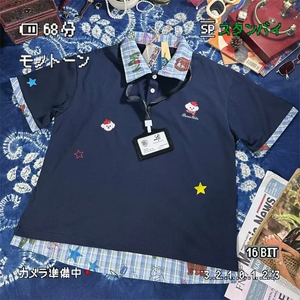 潮牌小狗刺绣拼接假两件短袖女男夏季POLO衫t恤宽松上衣图片