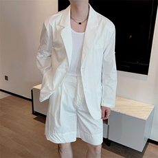 夏季高级西服套装男新款痞帅薄款休闲西装短裤两件套潮TZ260-P150，男装牛仔裤，电商B267