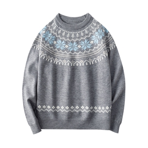 现货 高品质得物抖音直播费尔岛提花针织毛衣 310A-2 MYY5021 P88图片