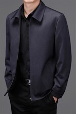 HM8096男士2023年秋季新款长袖外套休闲青年翻领夹克外套P162图片