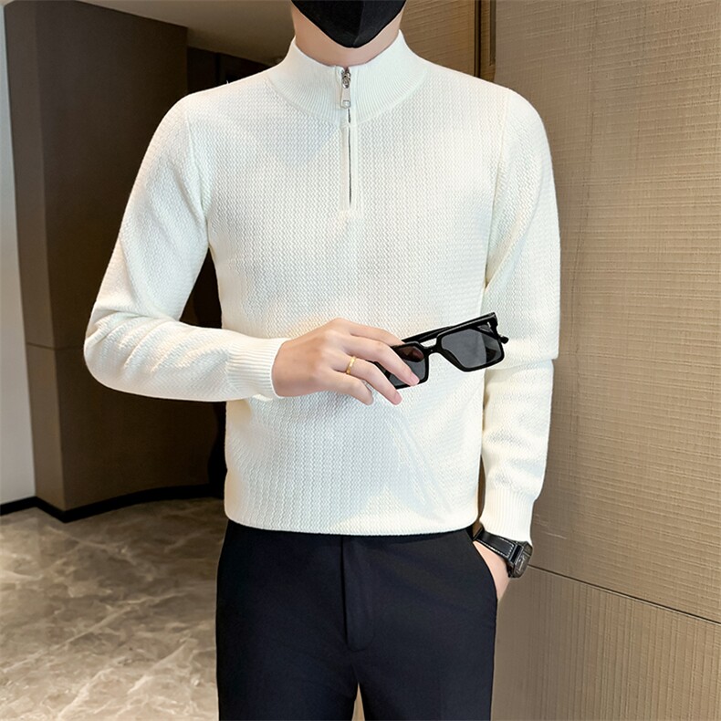 秋冬店主风社会小伙半高领纯色套头针织毛衣301A-1/M91/P58,男装针织衫/毛衣,星座301A-1