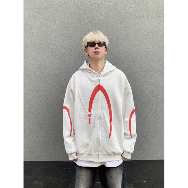 W9531-P48网图现货美式街头嘻哈高街连帽卫衣开衫拉链外套宽松，女装短外套，星座1608-2