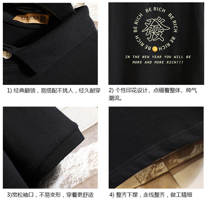 PL57163-P35翻领短袖polo衫男大码胖子半袖t恤男有领保罗衫,男装Polo衫,电商A040A