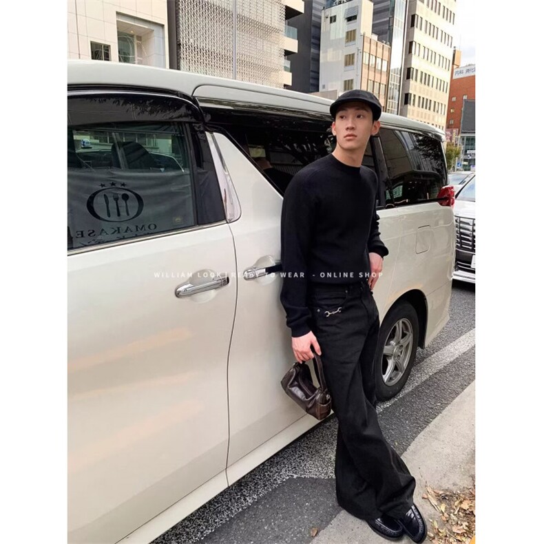1506/QB51560/P51港风潮男夏季新款牛仔裤嘻哈潮高街潮流痞帅长裤,男装牛仔裤,星座1506
