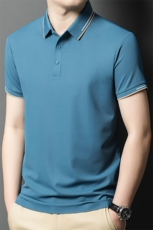 半袖polo衫男宽松男装2024夏季新款男士商务休闲翻领短袖t恤衫男，男装Polo衫，电商B212（原钱塘6029）