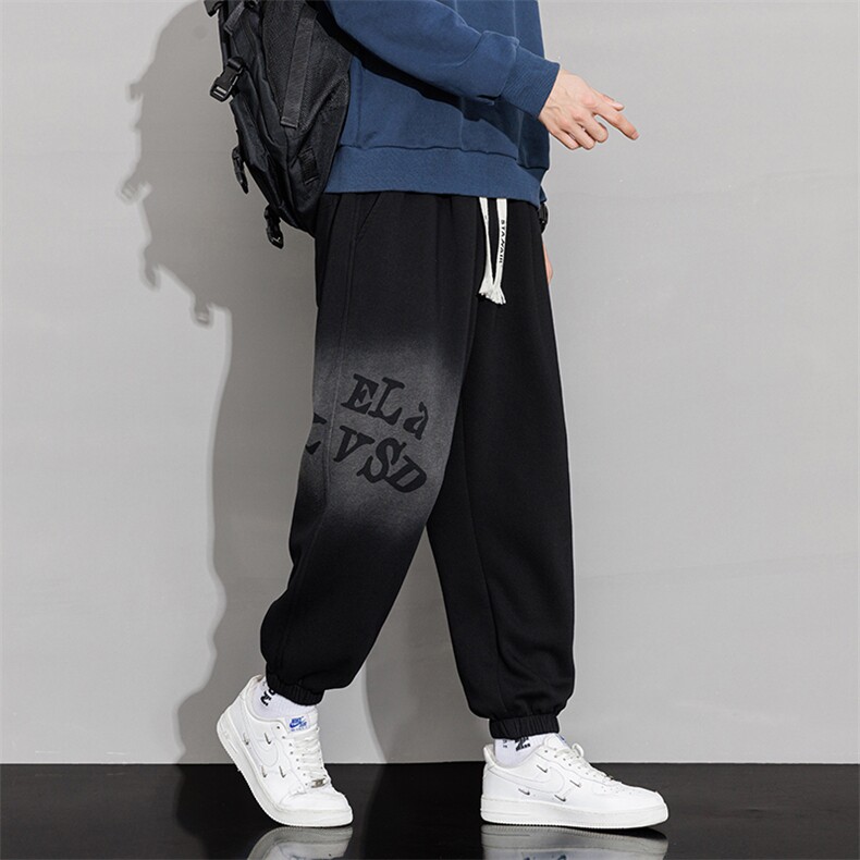 主推M-8XL棉秋季新款大码束脚潮流休闲卫裤109-K610-P50,男装休闲裤,星座109
