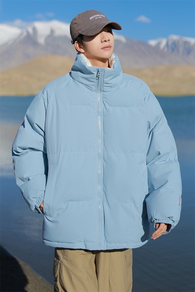 抖音直播连帽棉衣假两件加厚棉袄情侣款百搭面包服MY111-P65,男装棉衣,星座1402-1