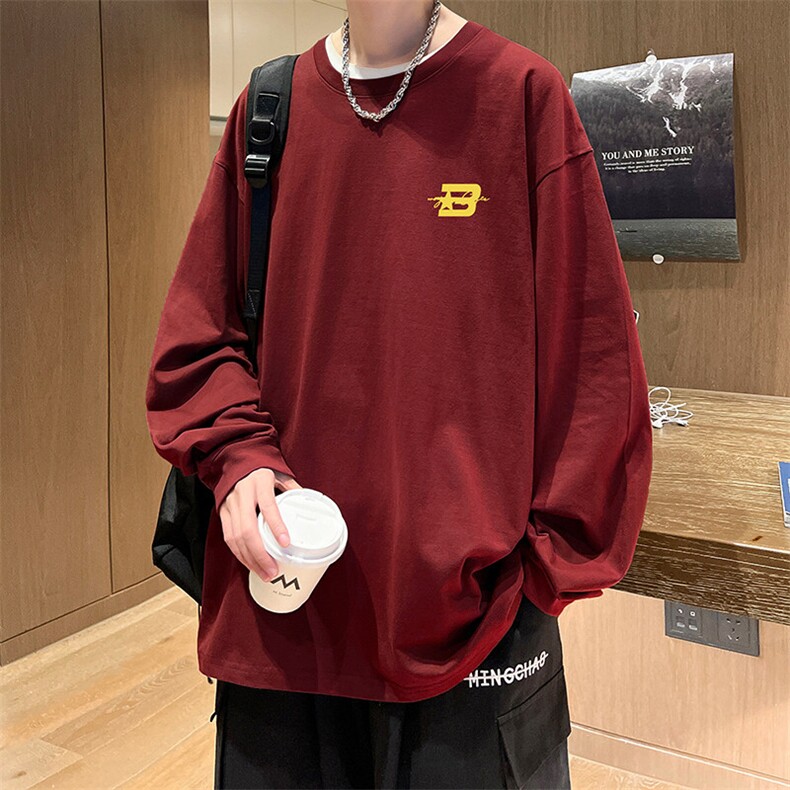 抖音得物供货量大从优可提供视频美式长袖T恤CT808特P25,男装T恤,电商A486-1