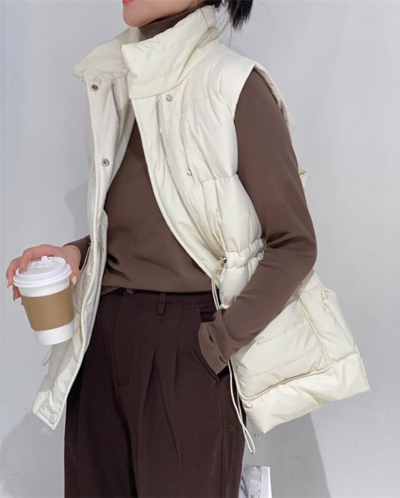 收腰羽绒马甲，女装马甲，驿谷