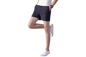 夏季主推纯色短裤男休闲纯棉 水洗大码沙滩裤XZ310B-3-DK8888-P22图片