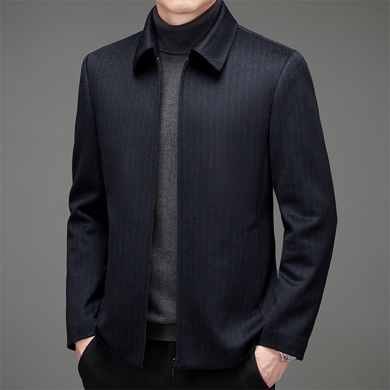 D22J885秋冬季2021男士毛呢大衣羊毛呢子短款翻领夹克P349，男装毛呢大衣，电商B360