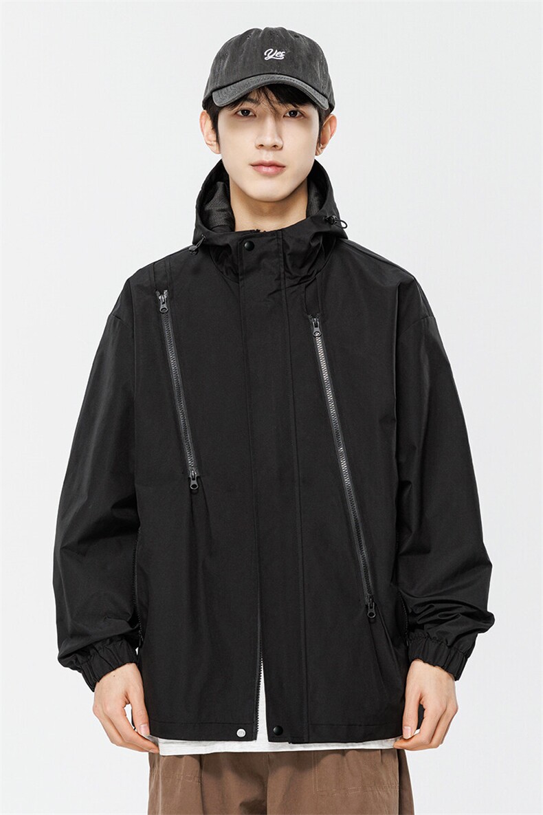 秋季新款情侣户外登山服连帽防风冲锋衣夹克外套男JK908P58,男装夹克,电商B226-2（原B217-2）
