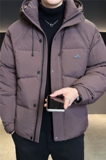 标50绒加厚男士羽绒服冬季2025新款连帽外套A313-66020-P245，男装羽绒服，电商A313