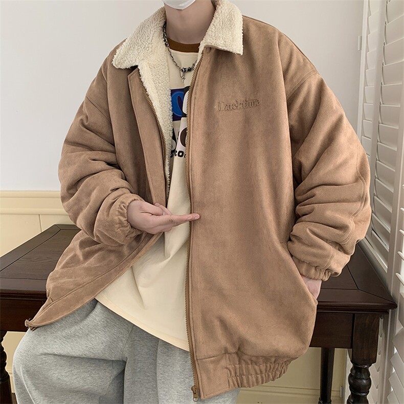 机车夹袄加厚棉服痞帅外套大码港风棉衣美式1016-1 W90 P128 K158图片