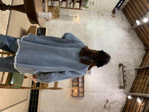 春季新品牛仔衬衫，女装衬衫，怪怪树