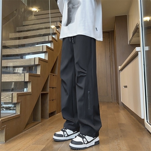 男士秋季冲锋裤男宽松抽绳休闲裤子潮流长裤青年A266-KZ8027-P45图片