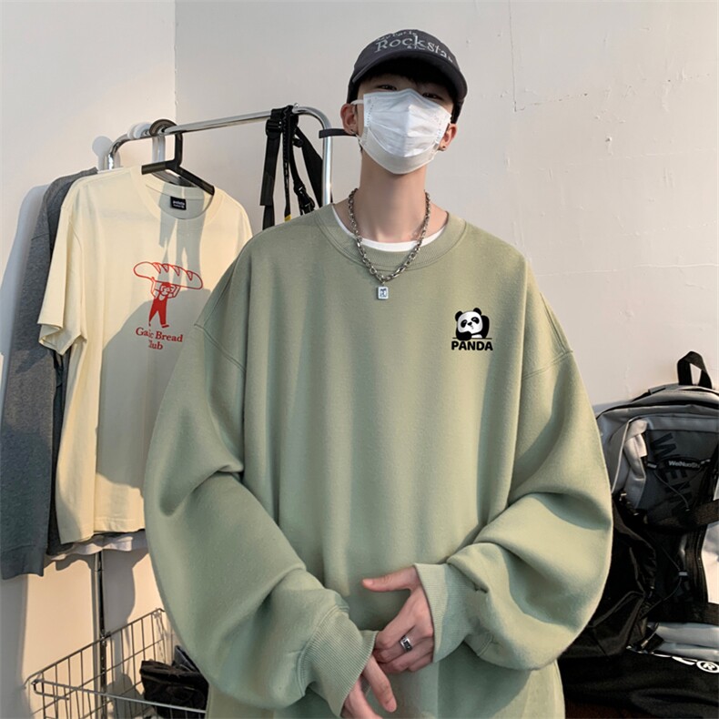 ！圆领卫衣男装港风长袖T恤男外套男WY178-P28,男装卫衣,电商B367