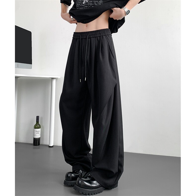 现货高品质宽松阔腿休闲裤垂感直筒西裤310A-2BK507P50控78，男装休闲裤，星座310A-2