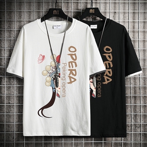 JT55161-P25 假两件短袖t恤男大码胖子半袖体恤半截袖 网格挂拍图片