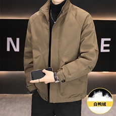 羽绒服男新标50白鸭绒夹克外套休闲时尚立领男士上衣Y3076-P140，男装夹克，星座310B-3