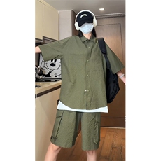 量大优供视频泡泡纱夏款短袖衬衫衬衫工装短裤男TZ17-特p55，男装牛仔裤，电商B371