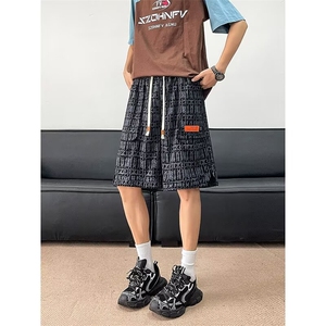 美式工装短裤男夏季2025新款潮牌青少年中裤子运动篮球宽松五分裤图片