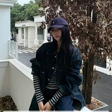 复古牛仔外套女秋冬季2025年新款百搭显瘦宽松夹克小个子上衣短款，男装工装外套，星座506A