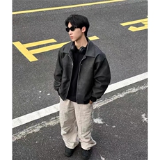 W15-P59美式潮牌飞行夹克男2025春秋新款宽松复古高级感，男装夹克，电商B323A