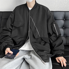 XZ213-JK6622-P88控108港风大码美式vibe高街潮牌立领飞行服夹克，男装夹克，星座213