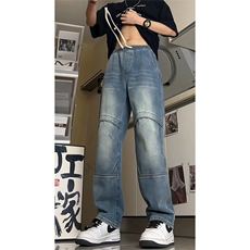 高转化2026春夏宽松直筒牛仔裤A437特P55控78，男装牛仔裤，电商A309